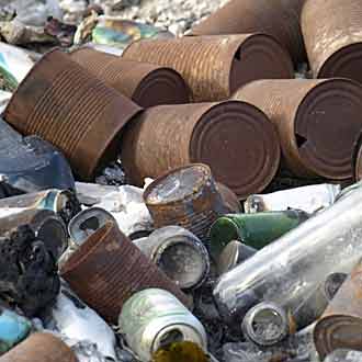 утилизация отходов - металл и стекло